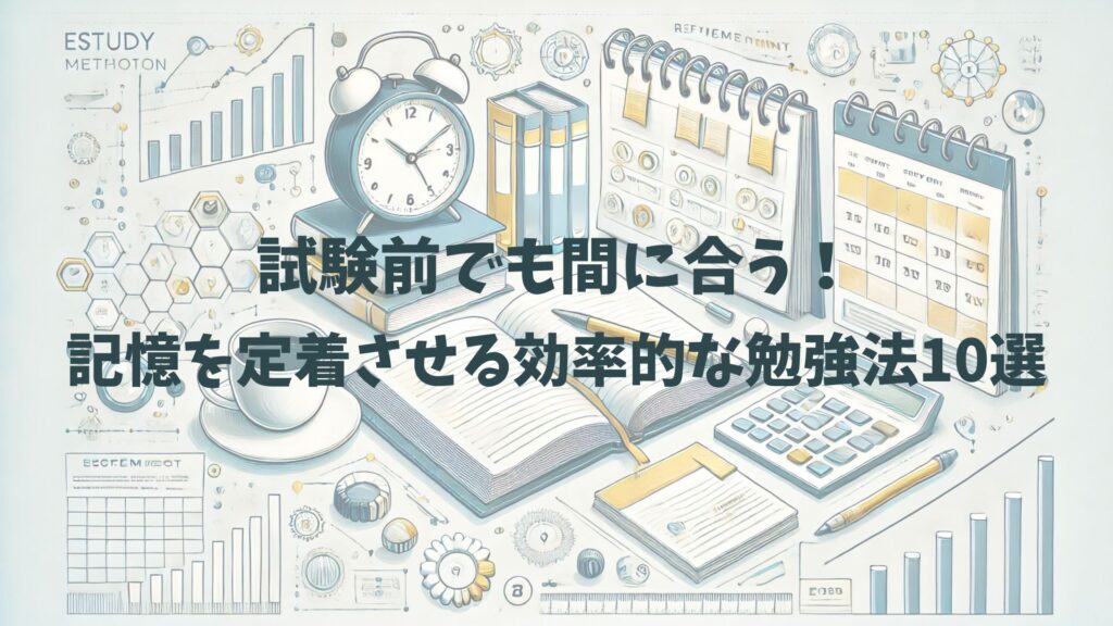 試験前でも間に合う！記憶を定着させる効率的な勉強法10選